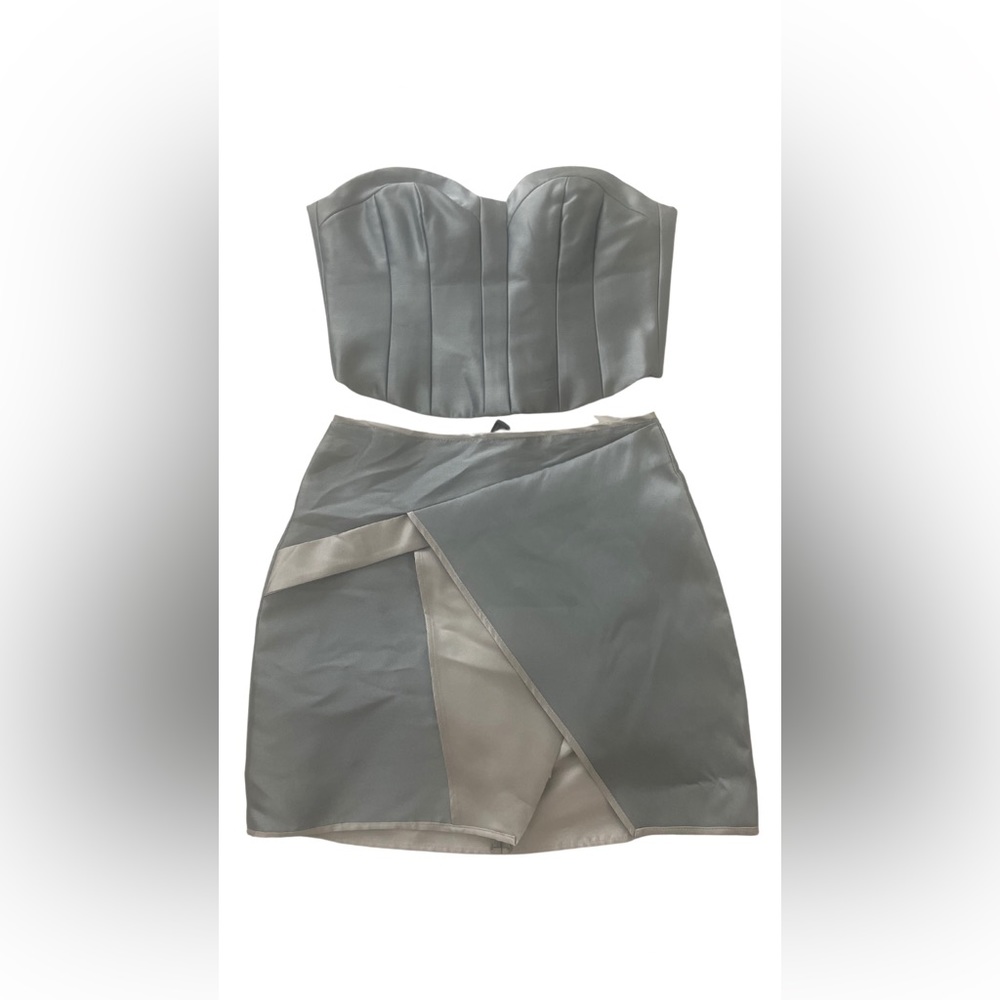 FABIANA MILAZZO - Light Blue Mini Skirt (Size 8)